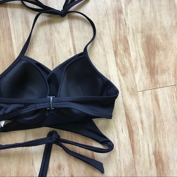 Sundazed Simone Wrap Front Black Bikini Swim Top - Picture 4 of 5